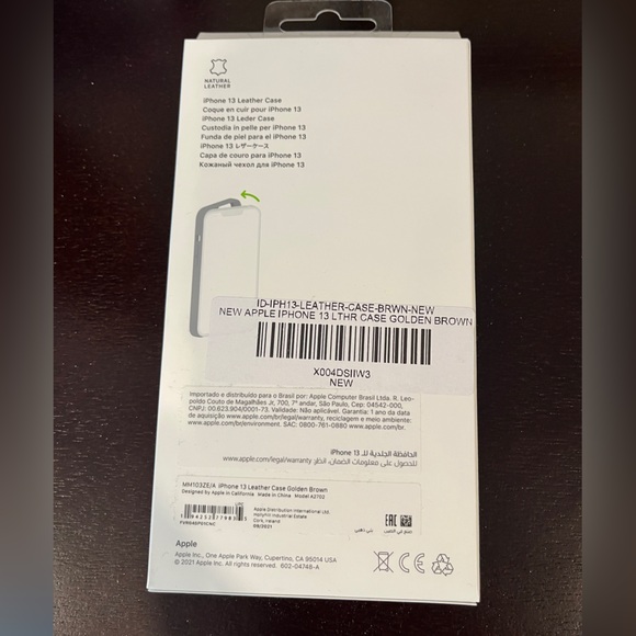 iPhone 13 leather case in orange NEW - Picture 2 of 2